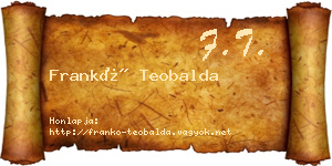 Frankó Teobalda névjegykártya